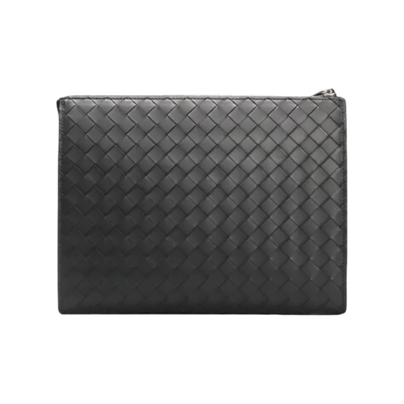 CMLZIUA Cow Leather Clutch Unisex Black-1