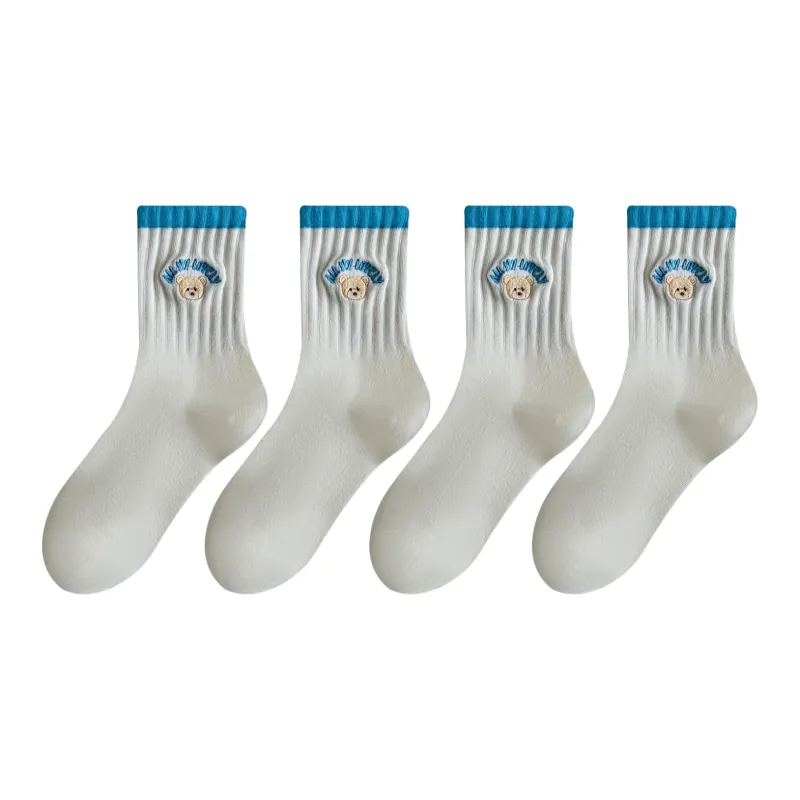 XXLLG Mid Calf Socks Women's 4 Pack-9