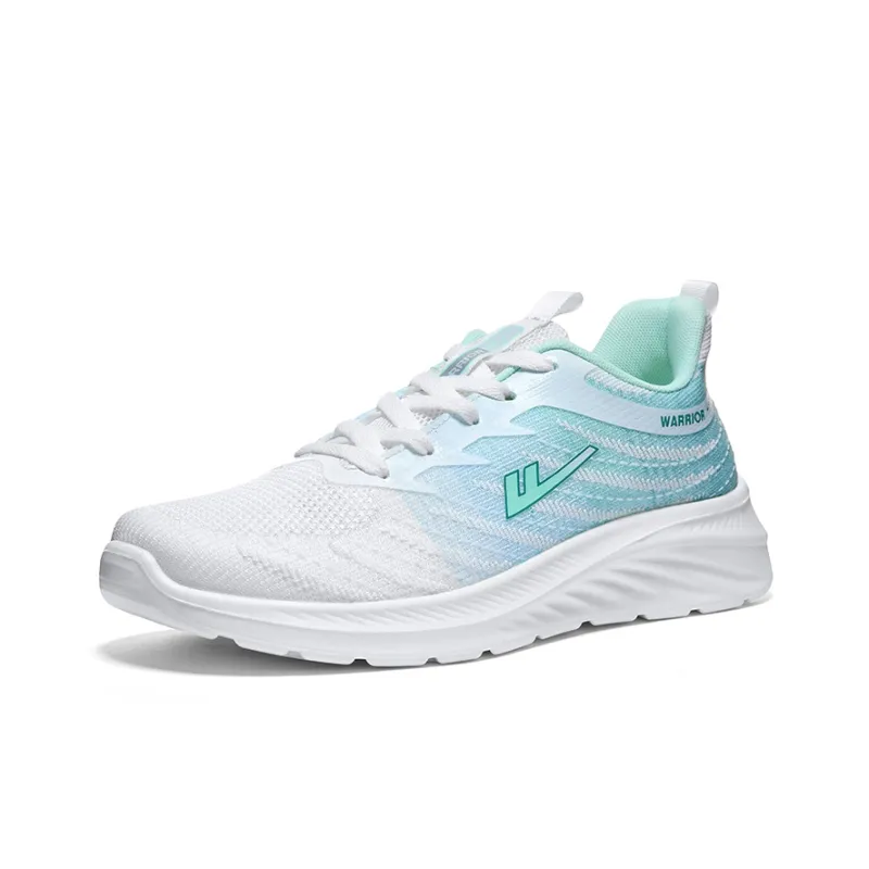 Warrior Anti Slip And Wear Resistant Breathable Low Top Running Shoes Men's White Green-1