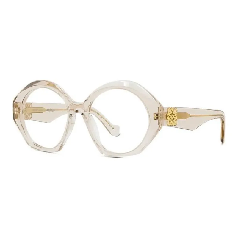 LOEWE Acetate Irregular Shape Eyeglass Frames Women's Beige-0