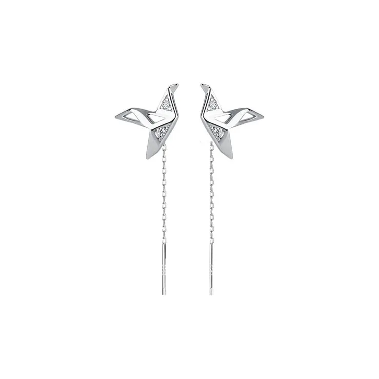AITAO 999 Fine Silver Drop Earrings Unisex-0