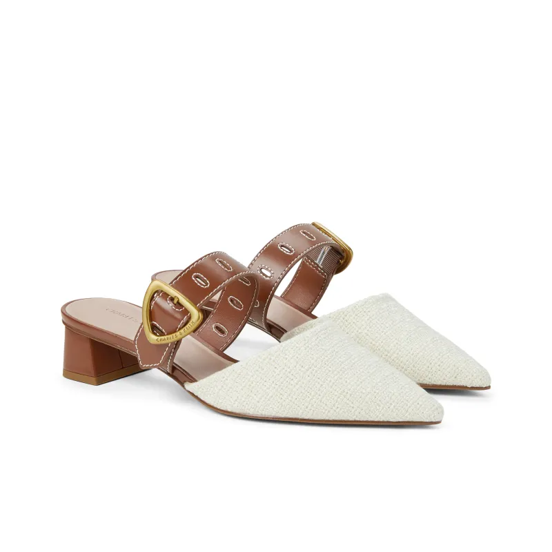 CHARLES&KEITH Composite Sole Closed Toe Slippers 3.6cm Women's-1