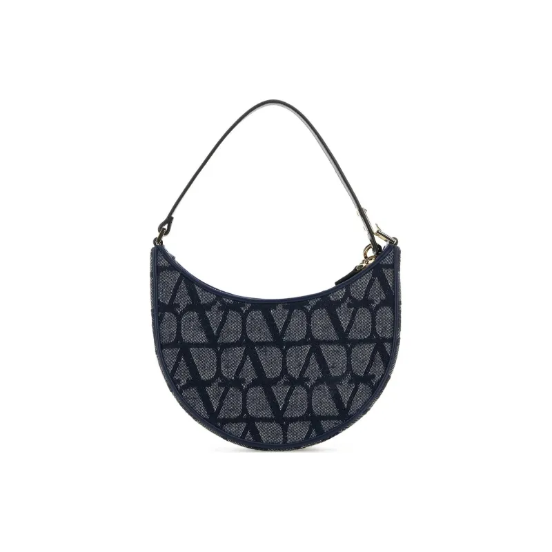 Valentino Leather Handbag, Shoulder Bag Women's Dark Blue-2