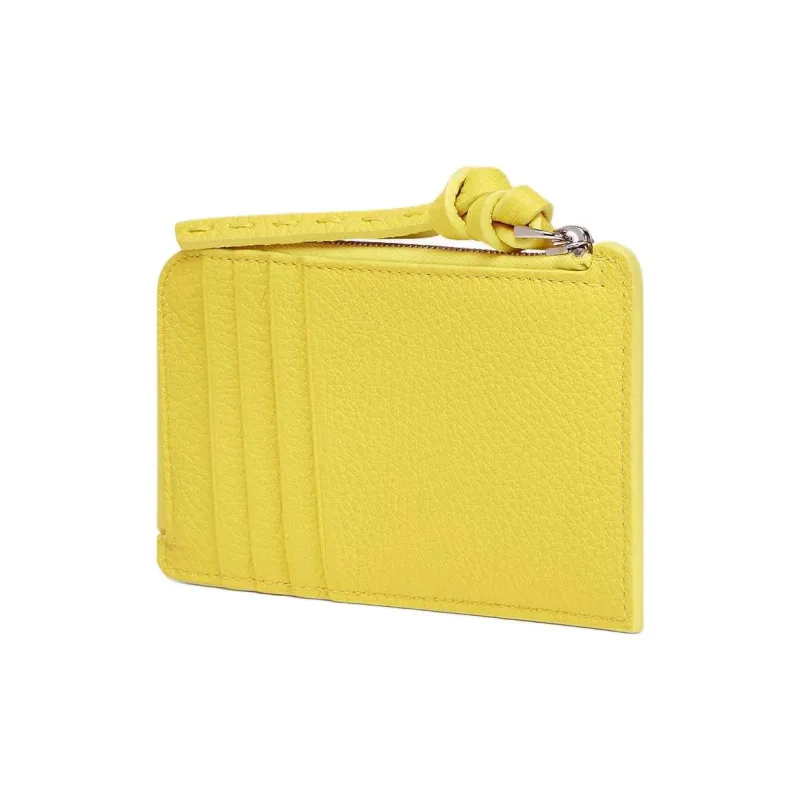 FENDI Peekaboo Calfskin Card Holder Women's Yellow-1