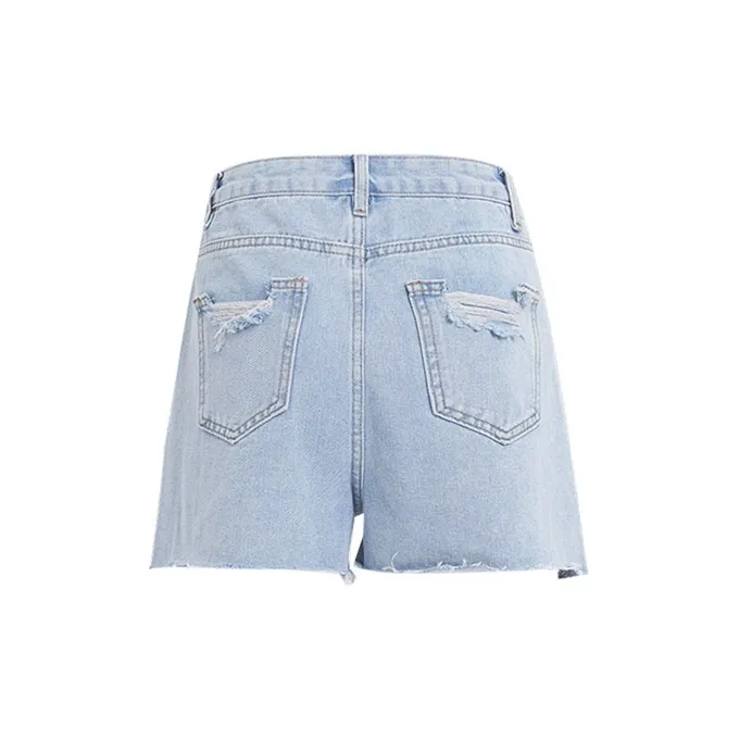 Wen Shan Denim Shorts Women's Light Blue-1