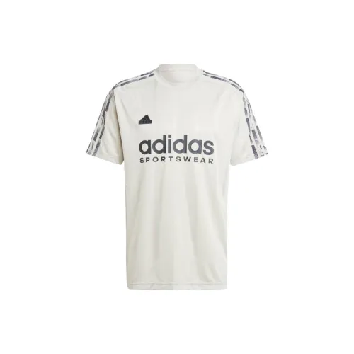 Adidas Clothing T-Shirts Men Light Gray