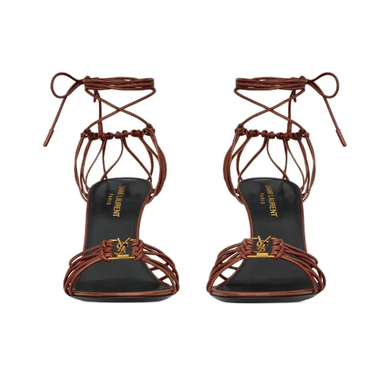 SAINT LAURENT Babylone Ankle Strap Sandals Women's-3