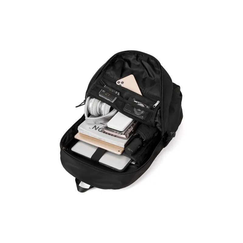 WONHOX Fabric Backpack Computer Backpack Travel Bag Backpack Regular Unisex Black-9