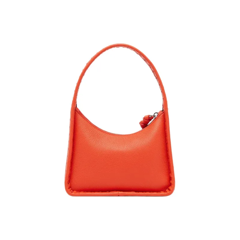 FENDI Calfskin Crescent Bag, Shoulder Bag, Handbag Mini Women's Red-2