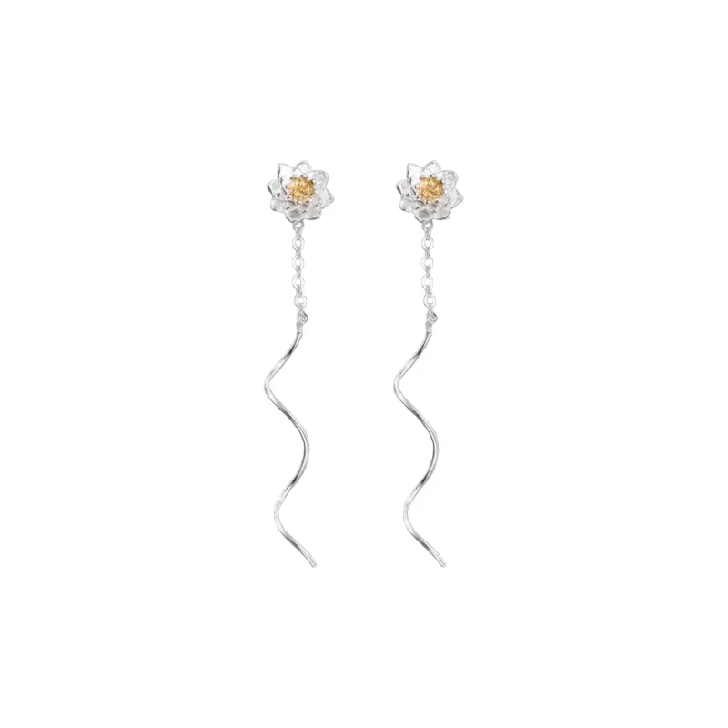 Nine Music S925 Silver Drop Earrings Women's-0