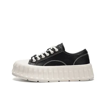 Kappa Anti Slip Wear Resistant Low Top Stylish Skateboarding Shoes Women's Black