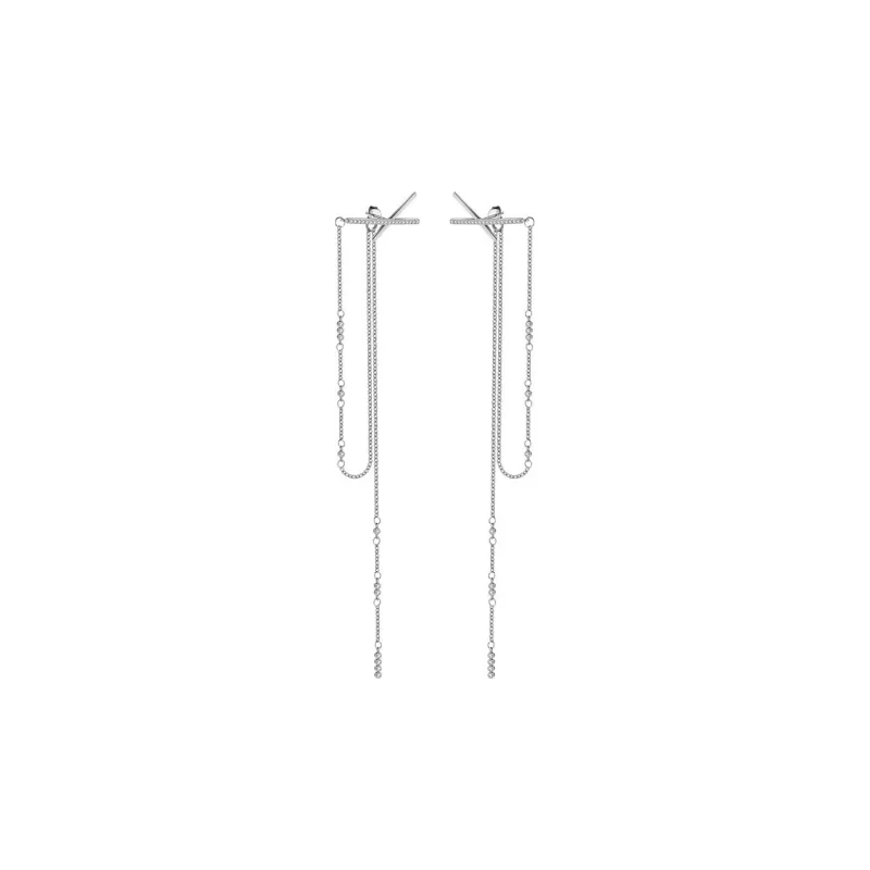 Beauty 925 Sterling Silver Drop Earrings Women's-0