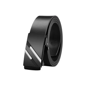 JW Inner-Sleeve Toothless Automatic Buckle Business Style Leather Belts Men's