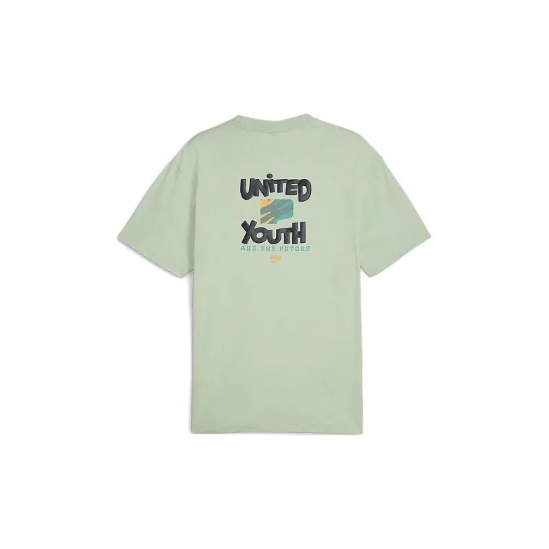 PUMA DOWNTOWN OVERSIZED T Shirt Men's Light Green-1