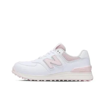 New Balance NB 574 V3 SL B3 Cushioning, Wear Resistant Low Top Golf Shoes Women's White Pink
