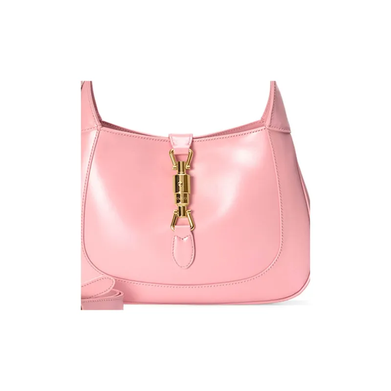 GUCCI Jackie 1961 Leather Crescent Shoulder Bag Shoulder Bag Small Size Women's Light Pink-8