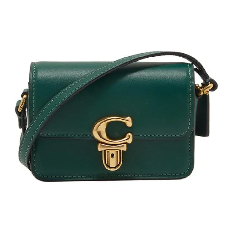 COACH Studio Cow Leather Shoulder Bag Crossbody Bag Small Size Women's Vintage Green-1