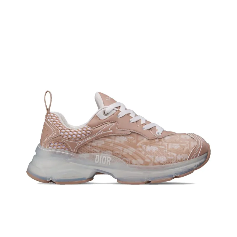DIOR Vibe Monogram Low Top Casual Shoes Women's Nude Pink-1