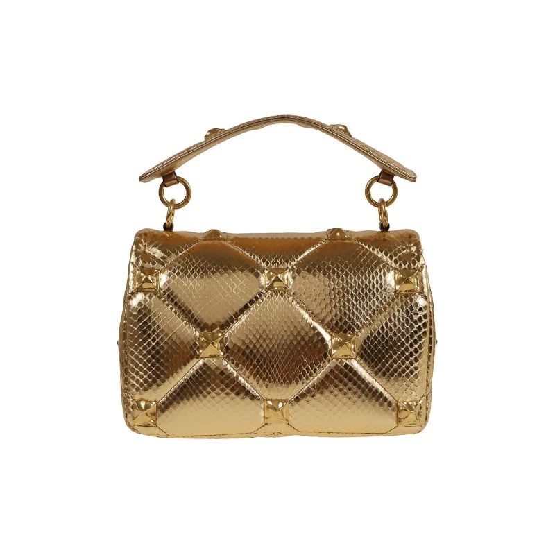 Valentino GARAVANI Calfskin Tote Bag Shopping Bag Handbag Women's Gold-2
