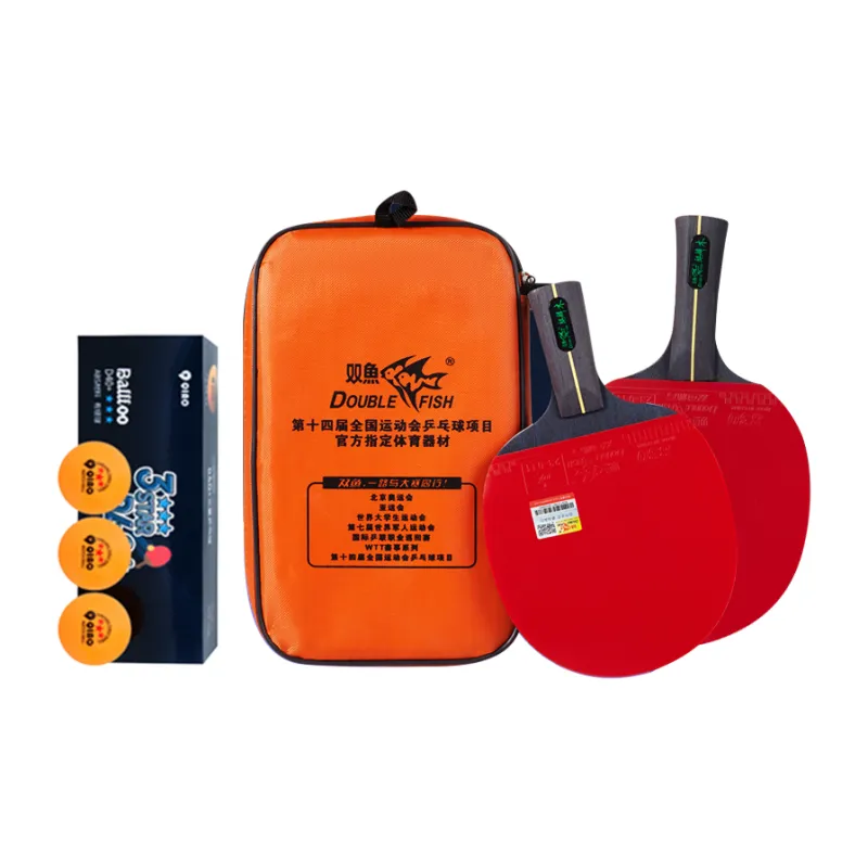 DOUBLEFISH Ping Pong Paddles Unisex Black/Red-0