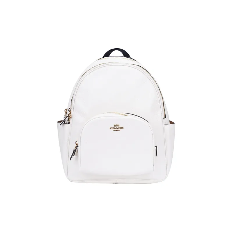 COACH Cow Leather Backpack Large Size Women's White-0
