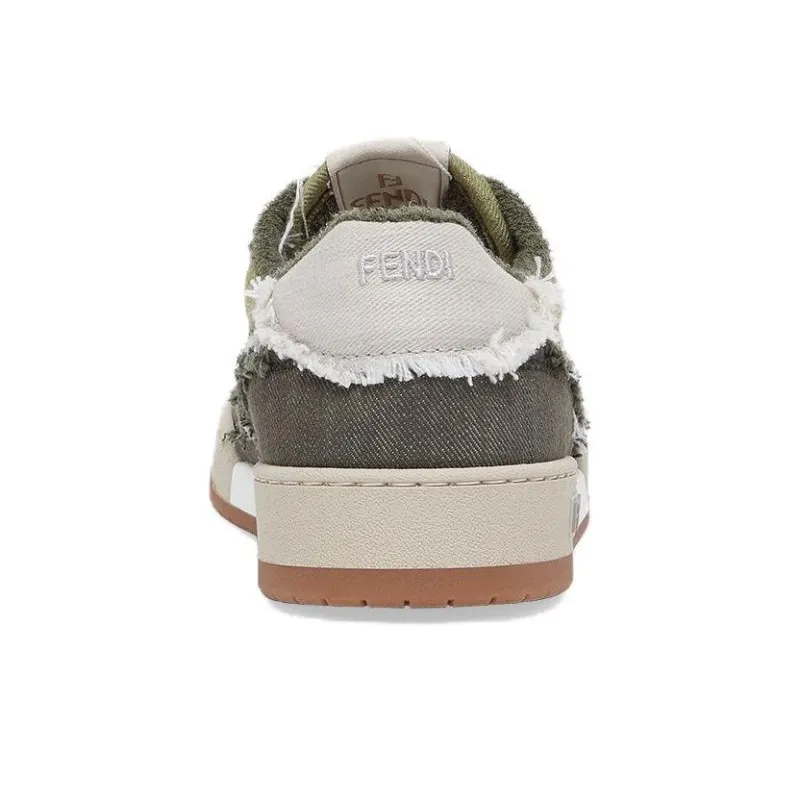 FENDI Logo Detailed Low Top Sneakers-4