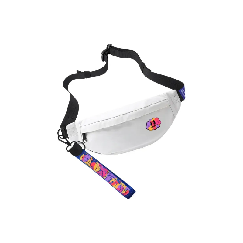 ElevethSign Polyester Sling Bag Regular Unisex White/Black-1