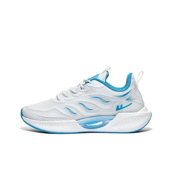 Warrior Anti Slip And Wear Resistant Breathable Low Top Running Shoes Men's White Lake Blue