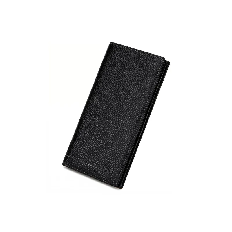 HLA Genuine Leather, Cow Leather Long Wallet, Wallet, Wallet Regular Men's Black-1