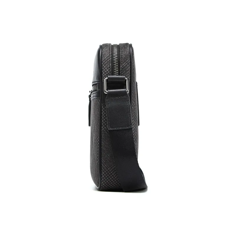 BVP Cow Leather Cell Phone Pouch Advanced Mini Backpack Small Size Men's Black-3
