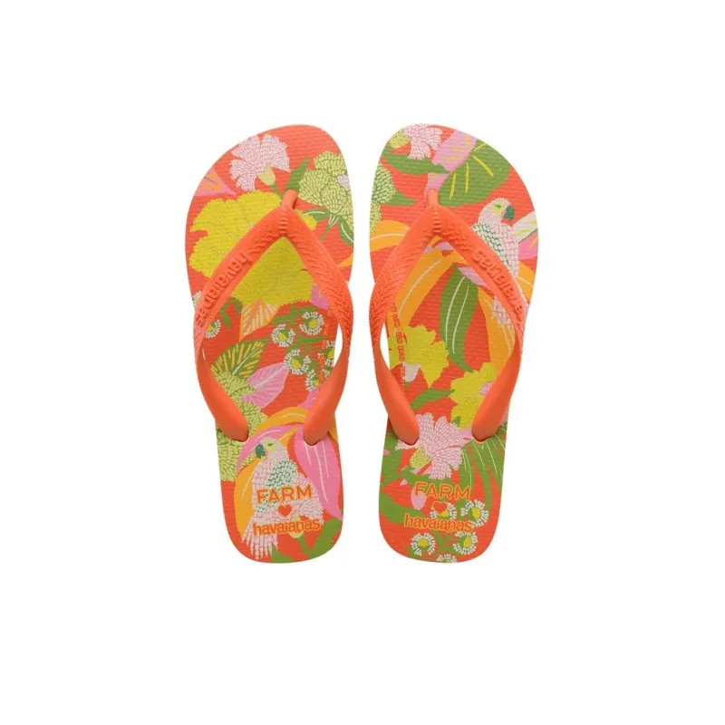 FARM RIO x Havaianas Flip Flops Women's Orange-4