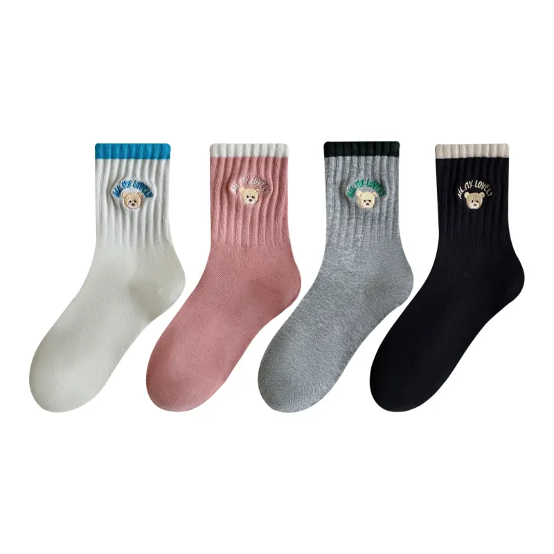 XXLLG Mid Calf Socks Women's 4 Pack-3