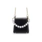 Black+Silver Gray Pearl Chain