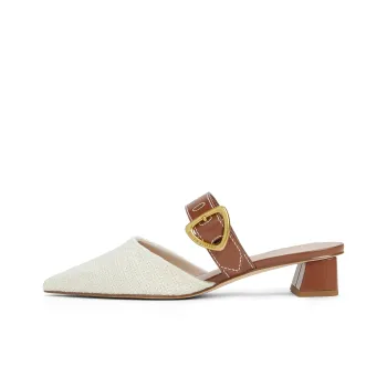 CHARLES&KEITH Composite Sole Closed Toe Slippers 3.6cm Women's