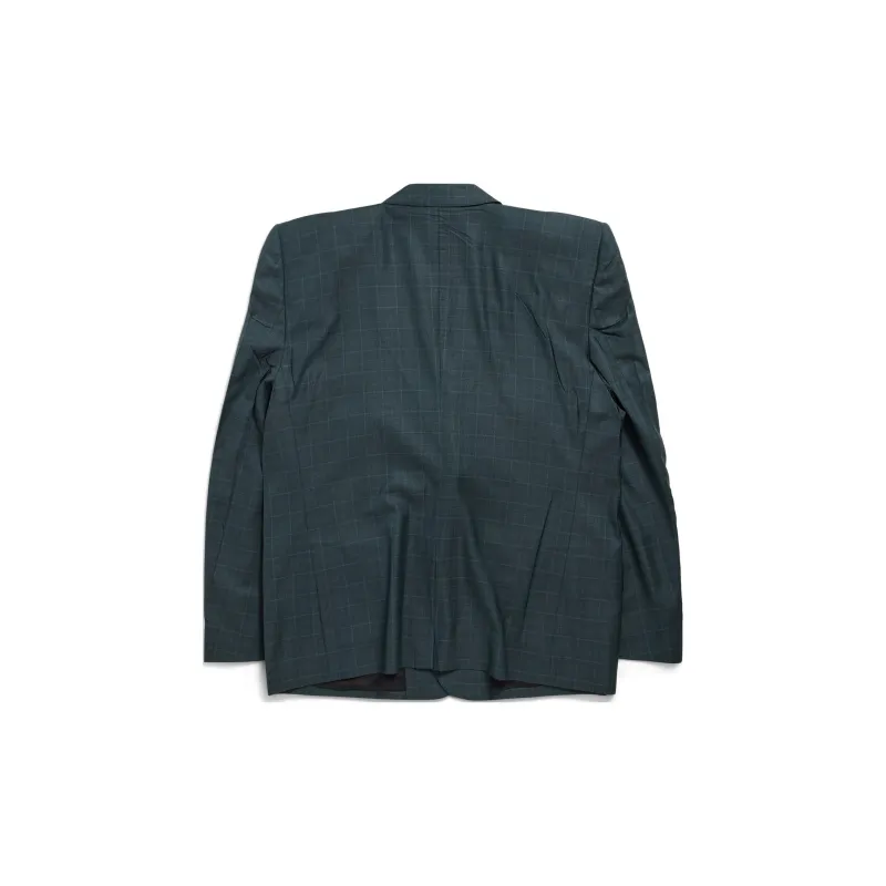 Balenciaga Boxy Single-Breasted Checked Blazer-1