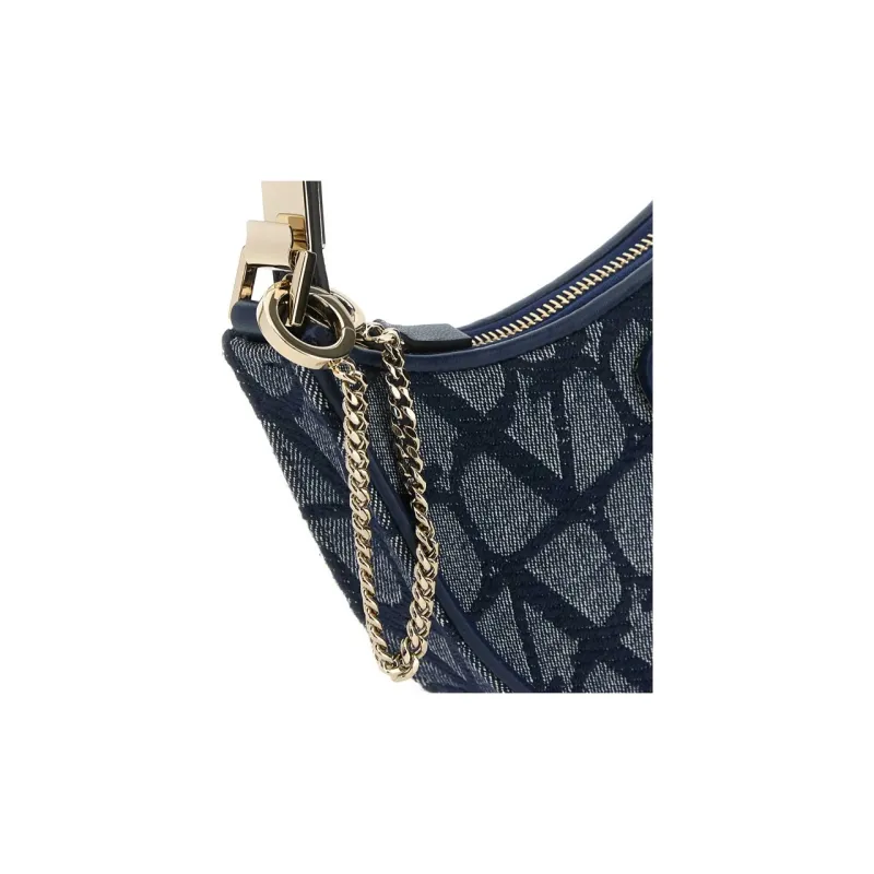 Valentino Leather Handbag, Shoulder Bag Women's Dark Blue-3