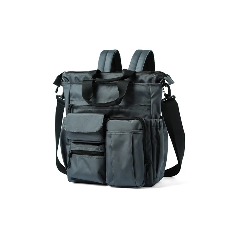 DOSRFINI Oxford Backpack Large Size Men's Gray/Black-14