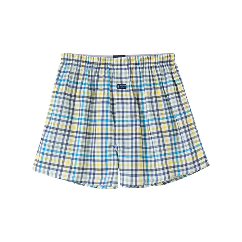 JOCKEY Underpants Men's 1 Pack Yellow Blue Plaid-0