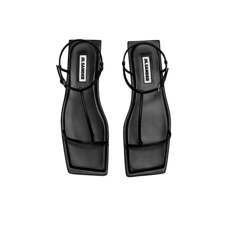 JIL SANDER One Strap Sandals Women's Black-4