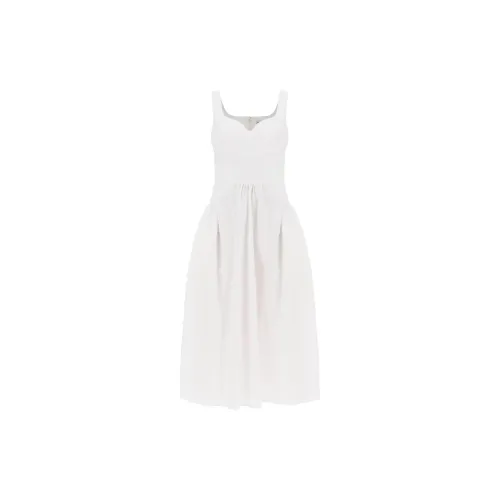 Alexander McQueen Sweetheart Neck Corset Midi Dress