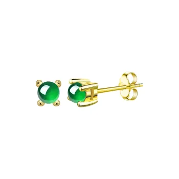 Princess Cui Ice Glutinous Full Green Jadeite Stud Earring Unisex