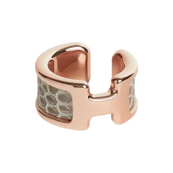 HERMES Clip On Earrings Unisex Rose Gold