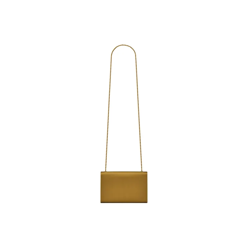 SAINT LAURENT KATE Satin Crossbody Bag, Shoulder Bag Women's Jungle Color-3