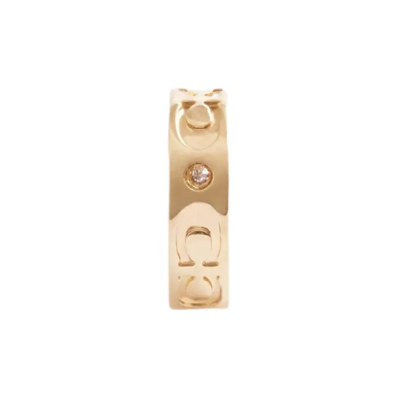 COACH Brass-Plated Glass Cubic Zirconia Clip-On Earrings Women's Gold-1