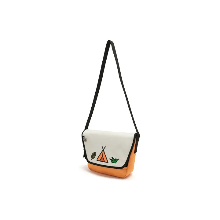 New Balance Fabric Shoulder Bag Crossbody Bag Regular Unisex White & Orange-2