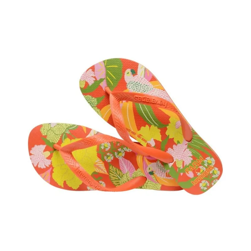 FARM RIO x Havaianas Flip Flops Women's Orange-2