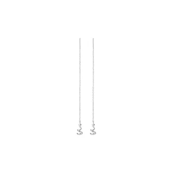 AITAO S999 Fine Silver Drop Earrings Women's Silver Rose Gold