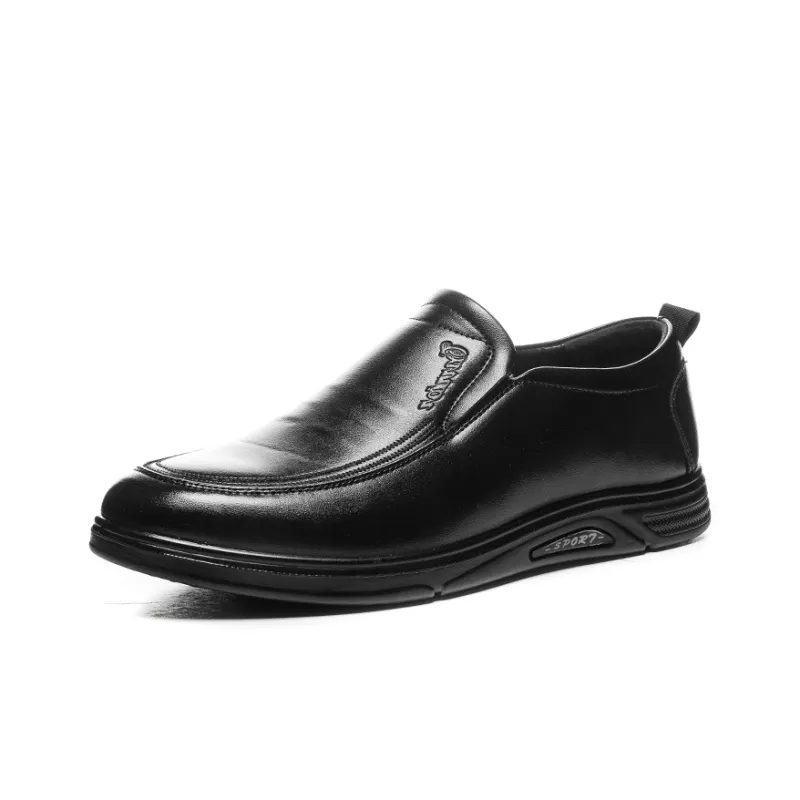 Warrior Business Casual Dress Anti Slip And Wear Resistant Dress Shoes Men's Black-1