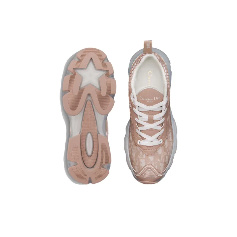 DIOR Vibe Monogram Low Top Casual Shoes Women's Nude Pink-4