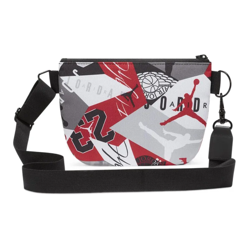 Jordan Polyester Fanny Pack Shoulder Bag Crossbody Bag Regular Unisex Red Gray White-1